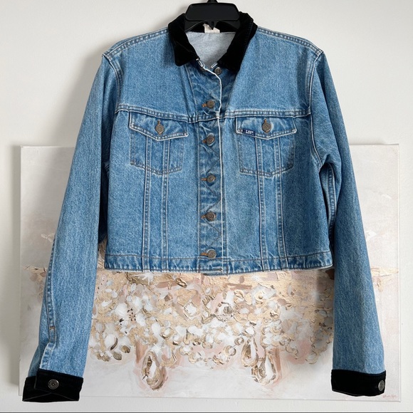 black velvet denim jacket